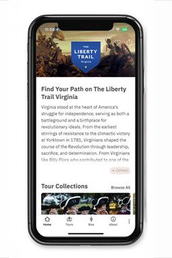 Screenshot of The Liberty Trail Virginia mobile app
