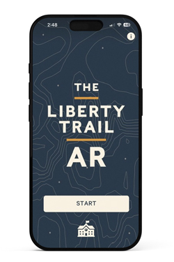 Screenshot of The Liberty Trail AR mobile app