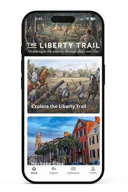 Screenshot of The Liberty Trail South Carolina mobile app