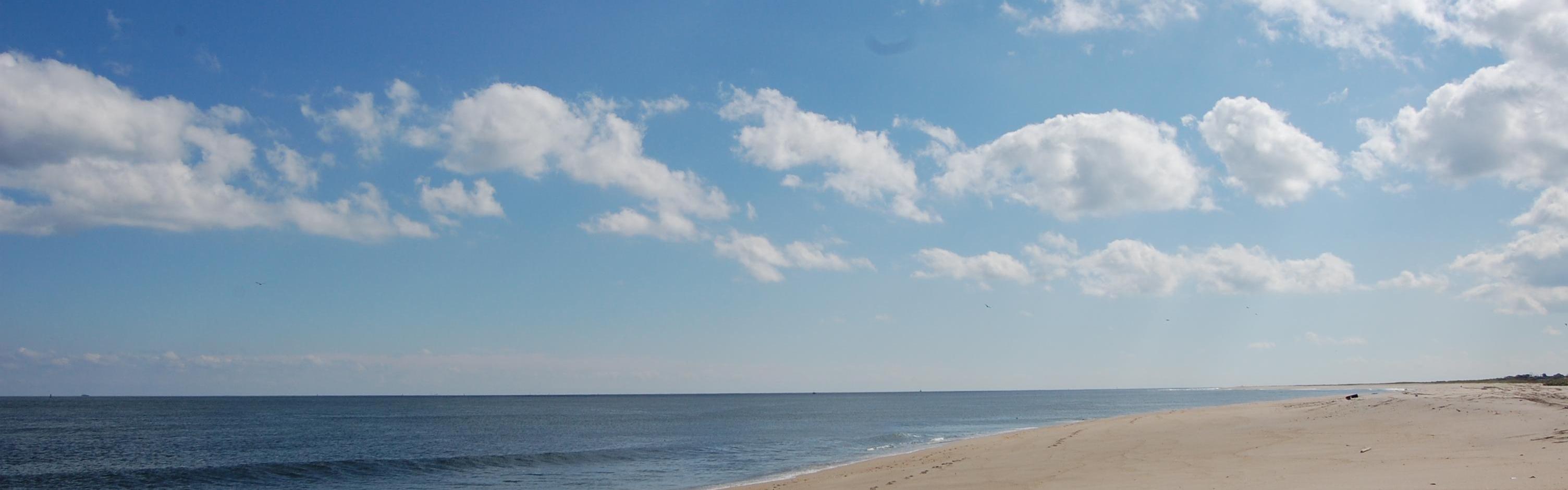 Sandy Beach under blue sky