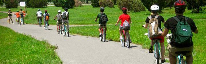Group of people on bikes