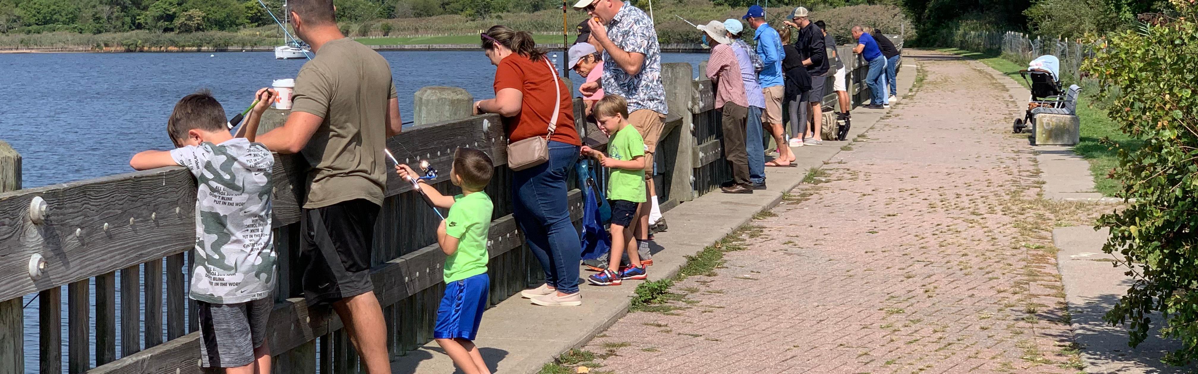 Group of people fishing