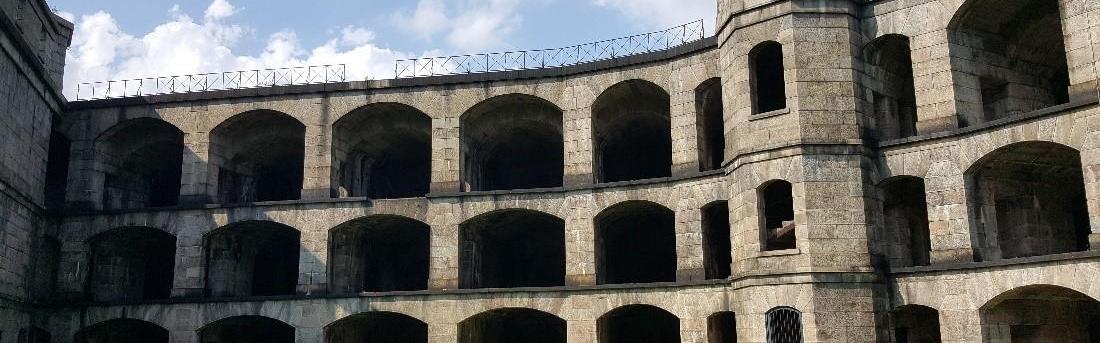 Multi leveled fortification and parade ground
