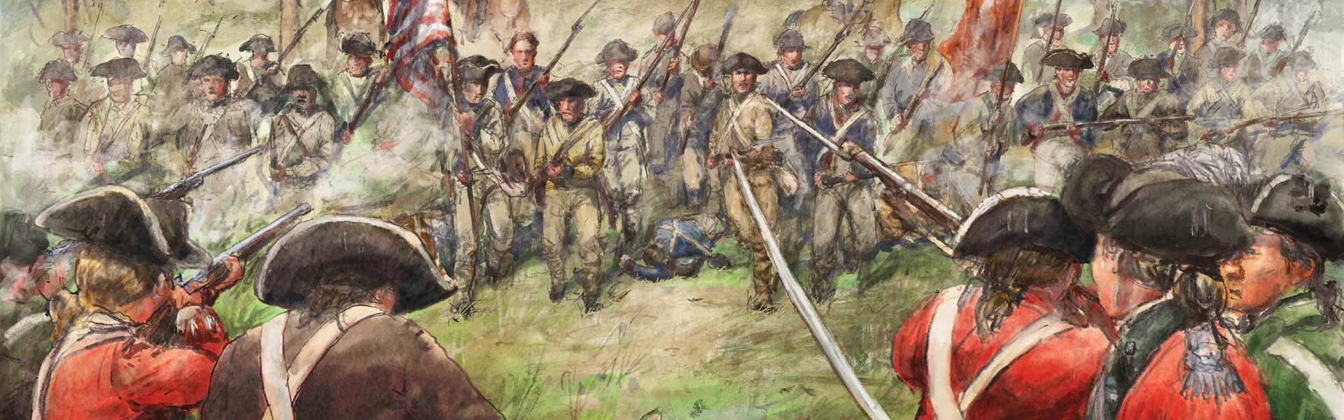 An illustration of the Battle of Camden / Hobkirk Hill