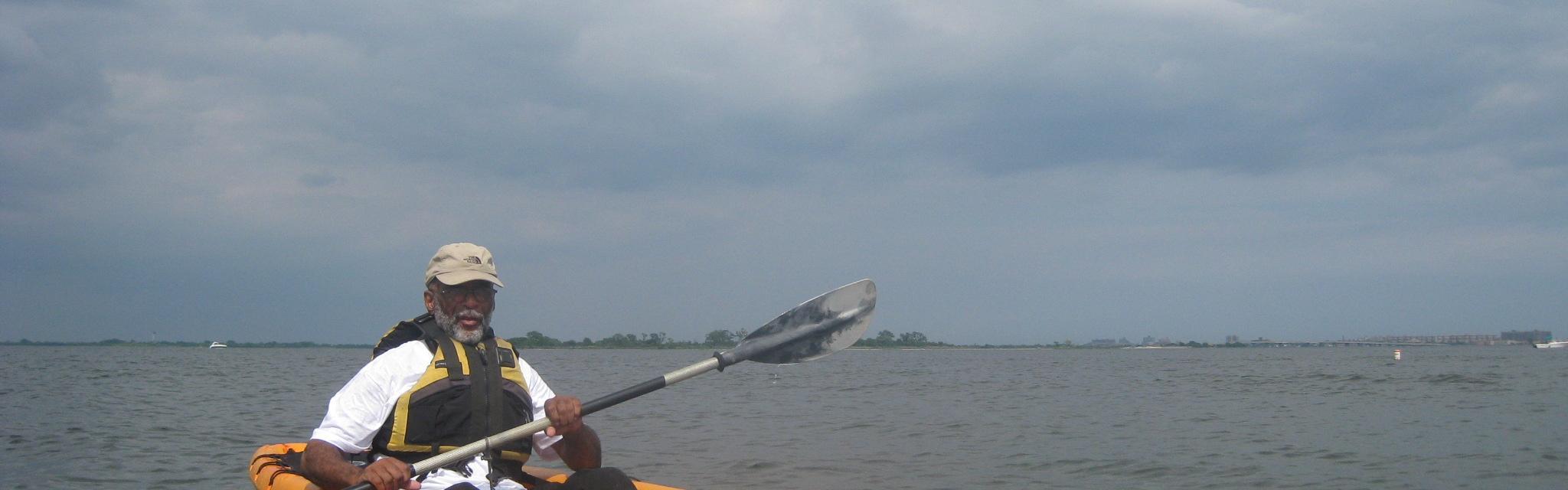 Kayaker on water