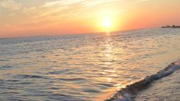 Sunset over water.