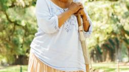 image of a woman dressed in authentic Gullah garb