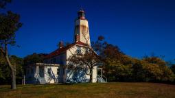 1760s era lighthouse located at the Gateway National Recreational Area in Sandy Hook