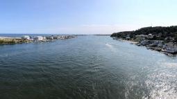 View of the Shrewsbury River, near where Joshua Huddy jumped in after being captured by Loyalists