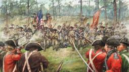 The 2nd Virginia regiment charges the British at Hobkirk Hill