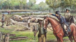 Francis Marion ordering the construction of defenses at Port's Ferry by Dale Watson