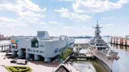 Hampton Roads Naval Museum with the USS Wisconsin