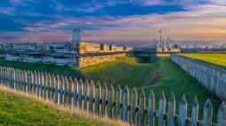 View of the walls of Fort Stanwix
