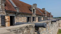 Guns positioned at Fort Ticonderoga