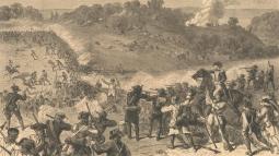Detail from an engraving of the Battle of Harlem Heights