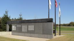 Granite monument/structure in remembrance of the 1st Rhode Island Regiment