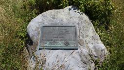 Stone marker denoting the location of the Conanicut Battery in Rhode Island