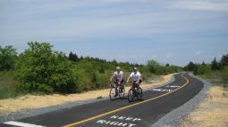 Two bicyclists on the Sandy Hook Multi Use Path