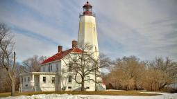 Sandy Hook Lighthouse and Keepers Quarters