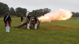 6 pounder cannon fired
