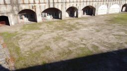 Casemates and parade ground of fortification in Staten Island.