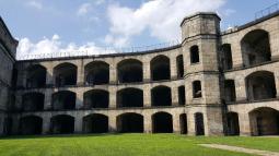 Multi leveled fortification and parade ground