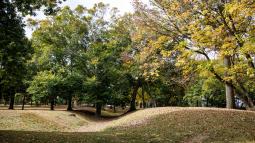 Landscape view at Red Bank Battlefield Park in New Jersey