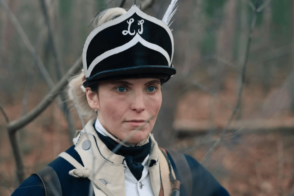 Judith Kalaora as Deborah Sampson in period costume