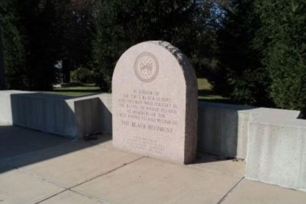 Granite monument to 1st Rhode Island African American Regiment