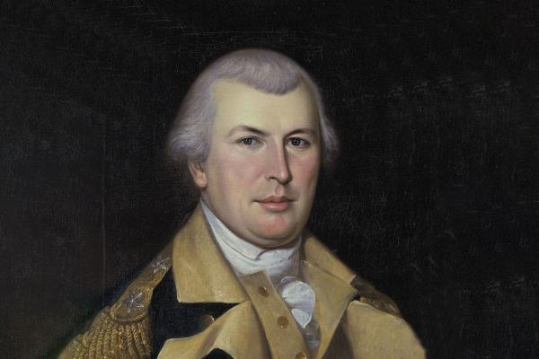 a portrait in oil of Nathanael Greene