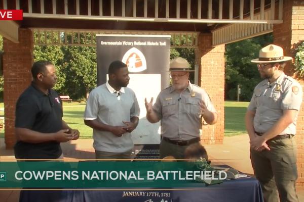 WSPA 7 News Team at the Cowpens Battlefield