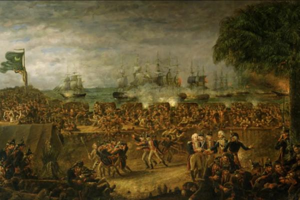 The Battle of Fort Moultrie Painting in the U.S. Capitol