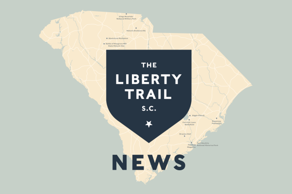 A map of South Carolina with The Liberty Trail logo over it and the word News