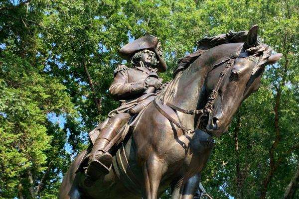 Nathanael Green statues at Guilford Courthouse by Melissa Winn