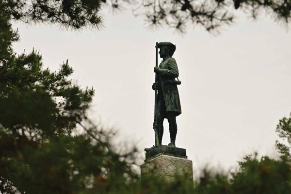 Photo by Anthony Crider of the James Hunter Monument at Alamance