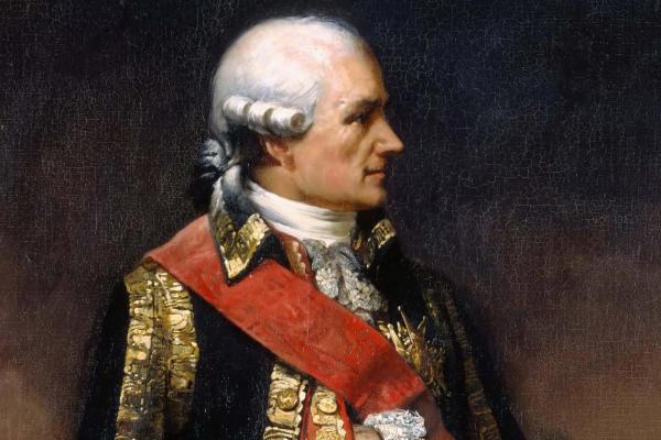 Jean Baptiste Donatien de Vimeur, Comte de Rochambeau, Marechal De France, by Charles-Phillippe Lariviere in the Palace of Versailles