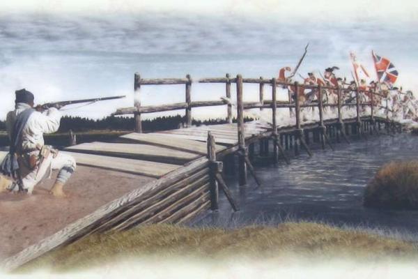 William Flora's stand against British soldiers at Great Bridge