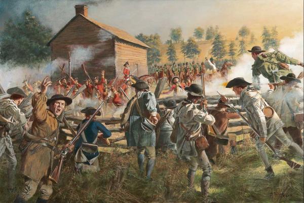 Depiction of Huck's Defeat at the Battle of Williamson's Plantation/Brattonsville