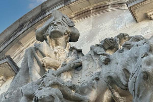 Detail of Washington on the Princeton Battle Monument