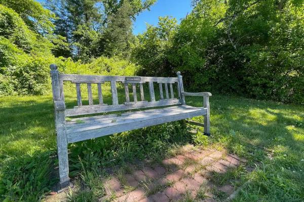 Bench Near the Site of the William Clarke House at the Princeton Battlefield