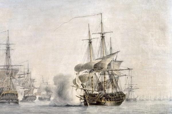 Depiction of the Battle of Fort Sullivan (Fort Moultrie)