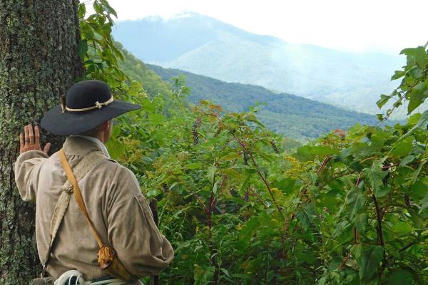 Overmountain Men overlooking the Appalachian Mountains
