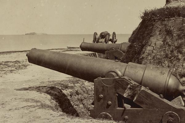 Historic Photograph of Fort Johnson during the American Civil War