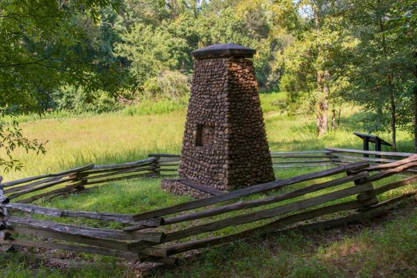 Mary Musgrove Monument at the Battle of Musgrove Mill Site