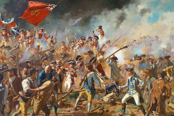 Bunker and Breeds Hill British and Dr. Joseph Warren by Don Troiani