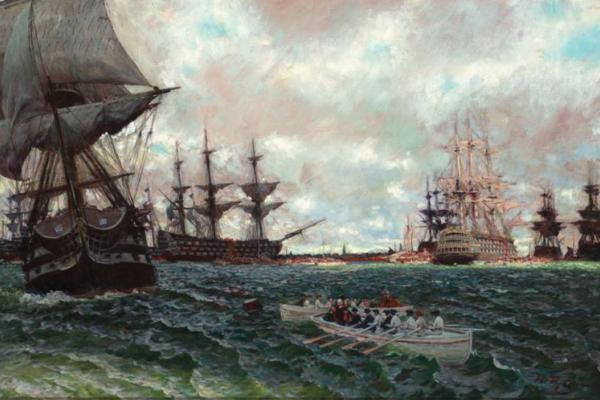 The Evacuation of Charleston by the British painting