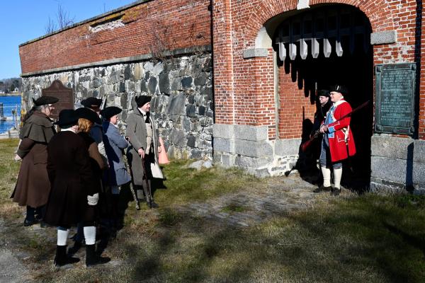 Parley between Patriots and British in New Hampshire
