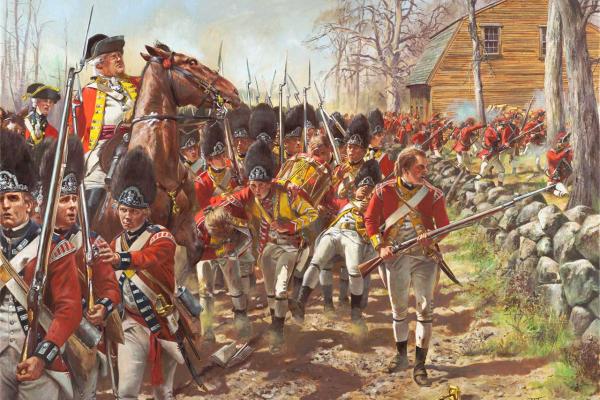 Lexington and Concord British Retreat by Don Troiani