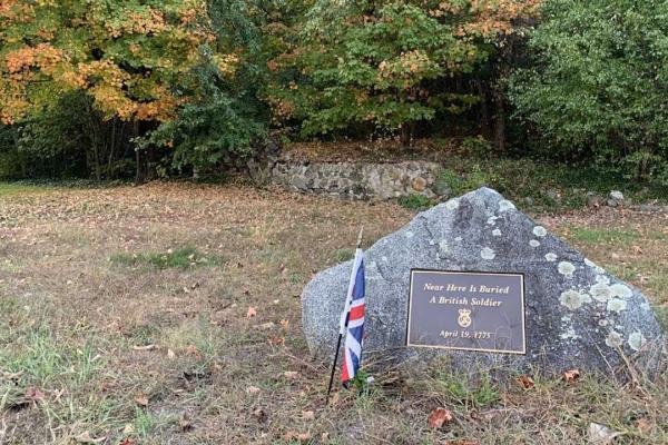 Meriam's Corner Grave Marker Courtesy of the NPS