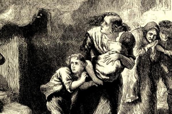 Burning of Norfolk Engraving Detail